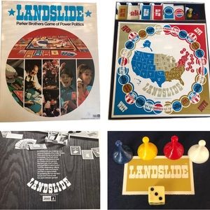 Vintage 1971 LANDSLIDE Election Power Politics Board Game PARKER Bros. Complete